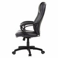 Homeroots Black Leather Chair 26.37 x 27.55 x 41.33 in. 372382